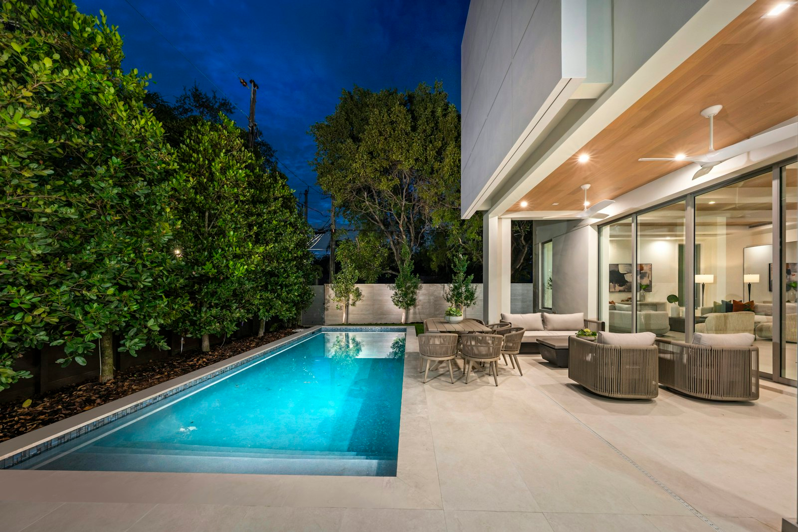 Swimming Pool Service Fairfield Westchester - Perfect Pools CT 1 Modern home with a clean backyard swimming pool serviced by Perfect Pools CT