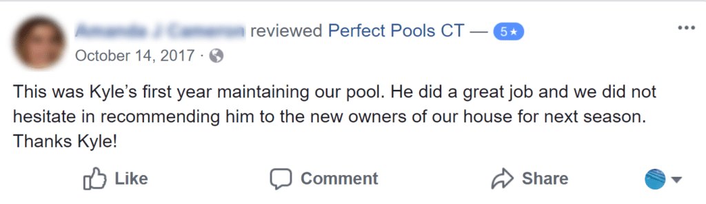 Perfect Pools CT customer review 3